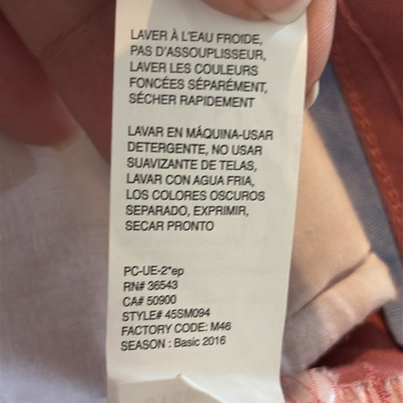 Izod‎ Straight Leg Flat Front Chino Pants Mens Size 36x30 Dusty Rose - Picture 11 of 11